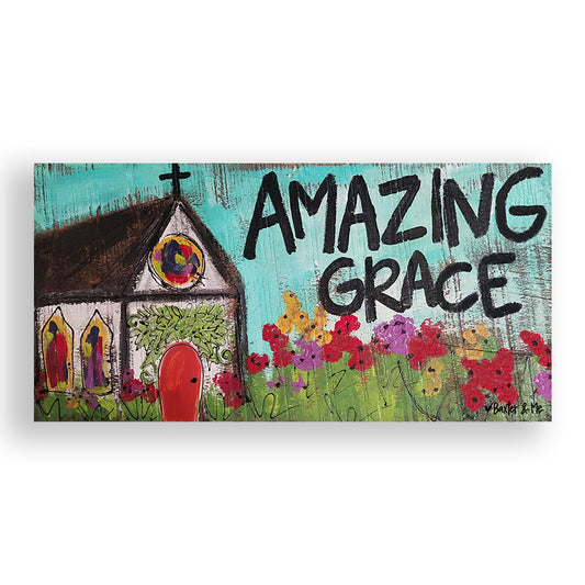 Amazing Grace (2) - Wrapped Canvas, 12" x 24"