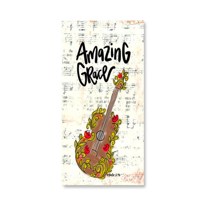 Amazing Grace Guitar Wrapped Canvas