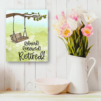 Retirement Swing Wrapped Canvas