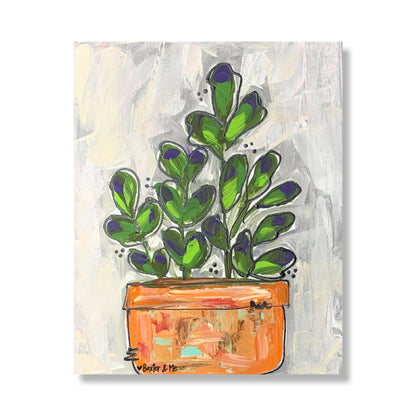 Succulent Planter - Wrapped Canvas, 8" x 10"