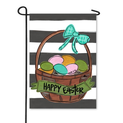Happy Easter Basket Garden Flag