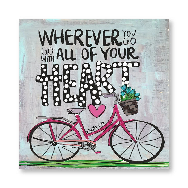 Heart Bike - Wrapped Canvas
