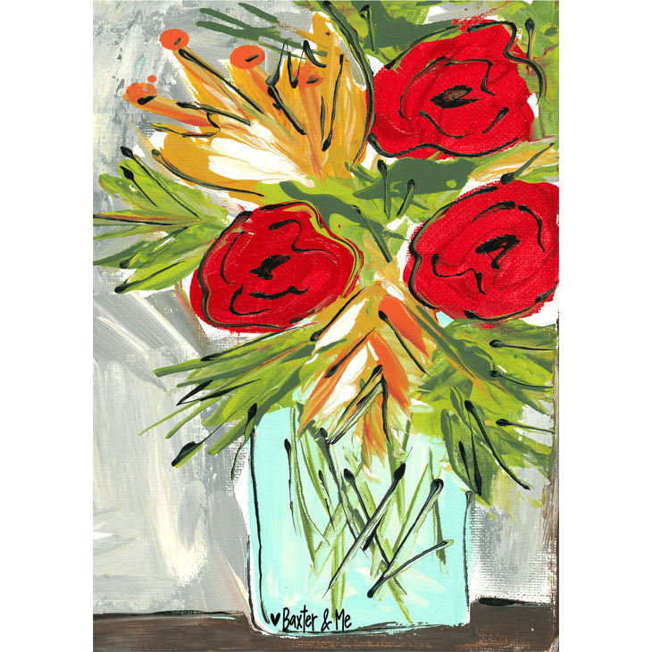 Blooming Jar - Wrapped Canvas