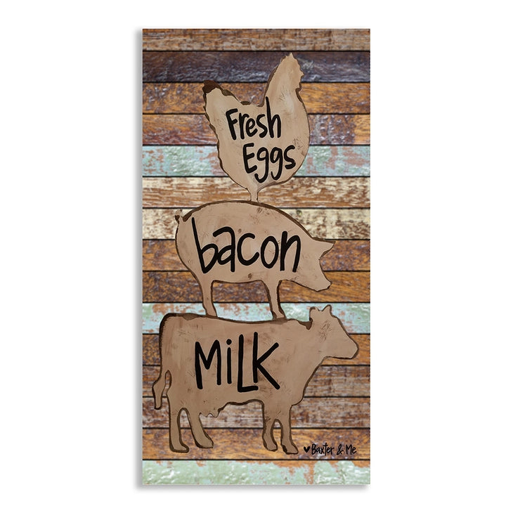 Eggs Bacon & Milk 12" x 24" - Wrapped Canvas