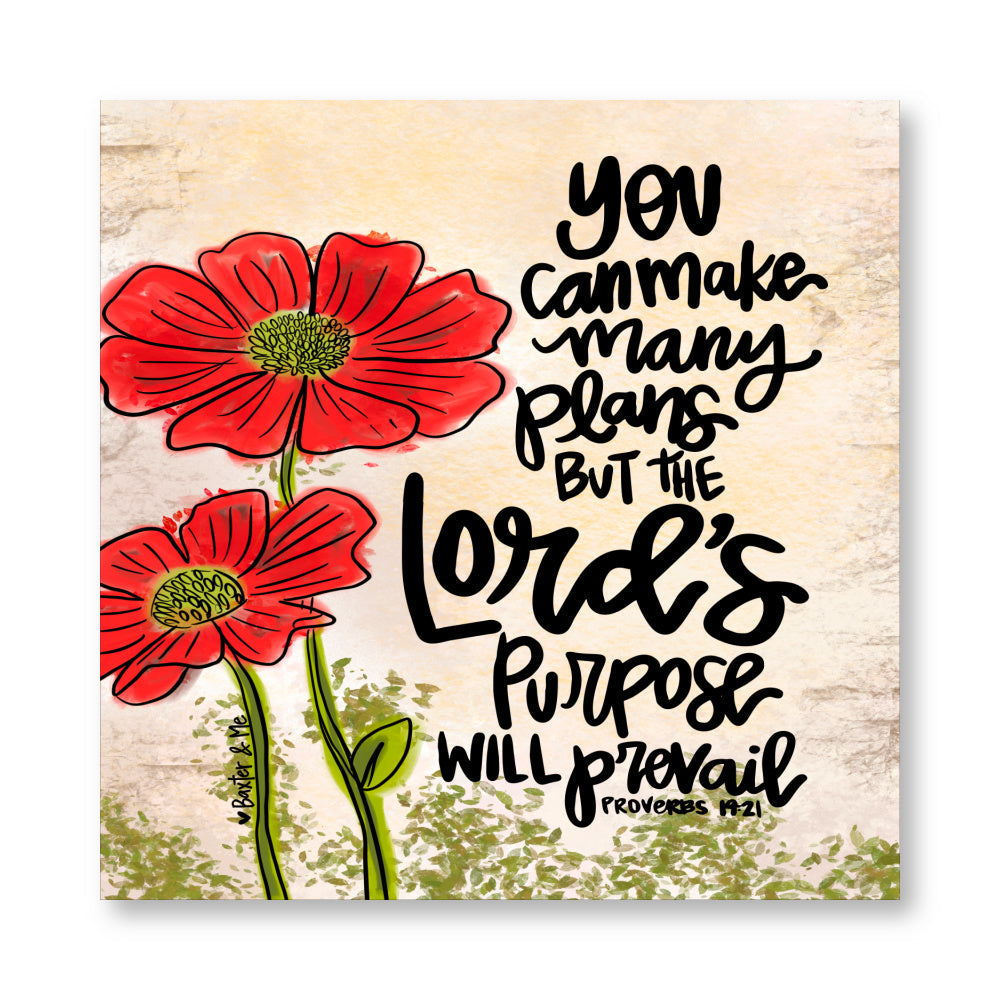 Lord's Purpose will Prevail Wrapped Canvas
