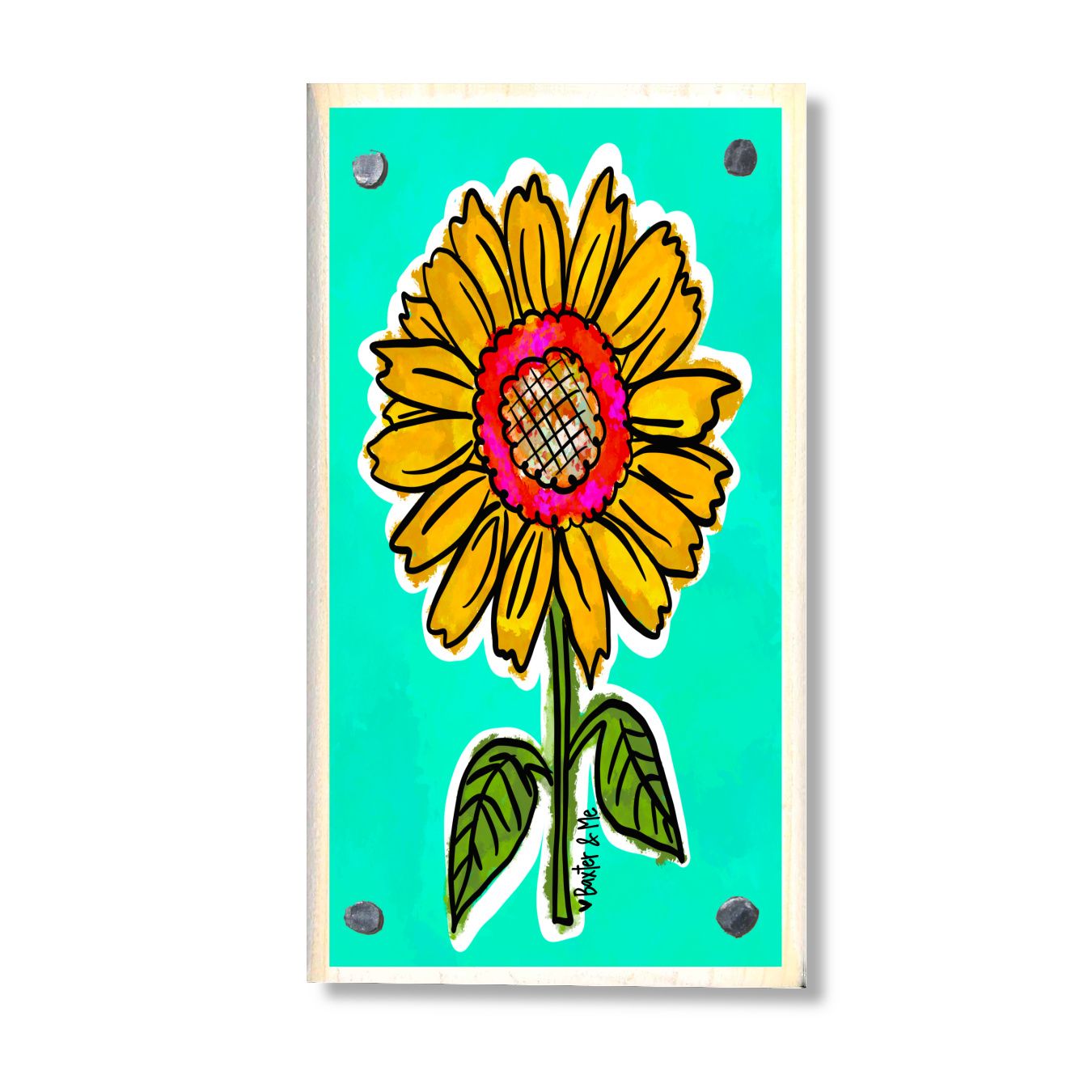 Happy Sunflower Happy Block