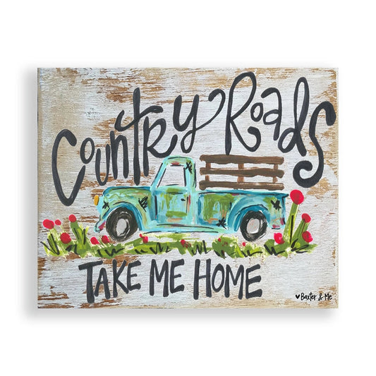 Country Roads - Wrapped Canvas