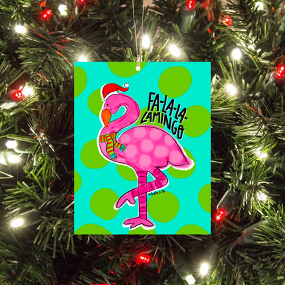 Christmas Flamingo Ornament