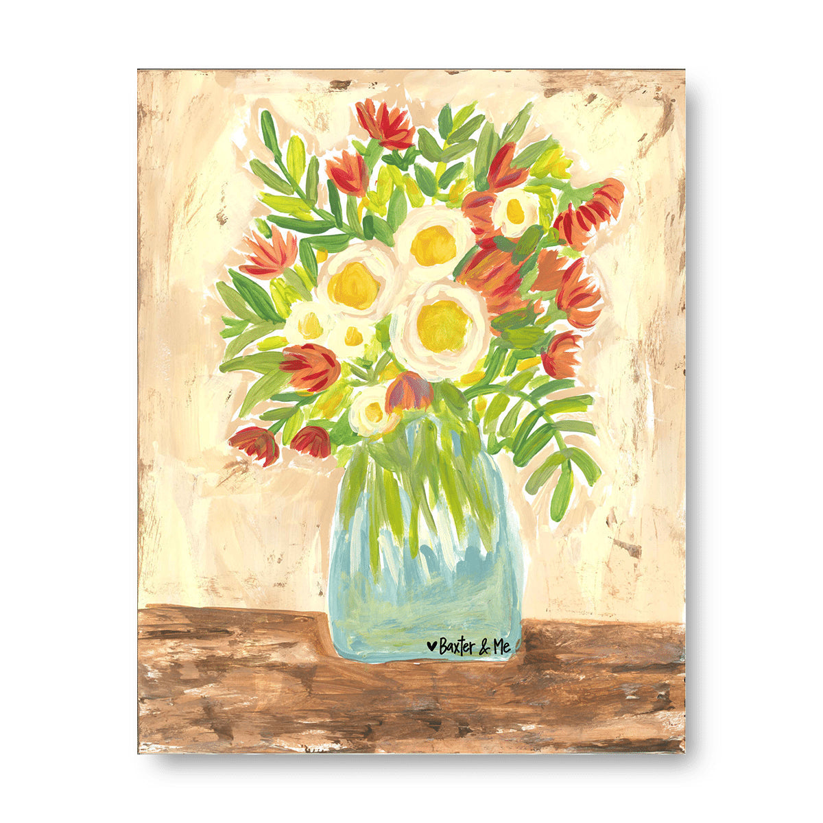 Simple Floral - Wrapped Canvas