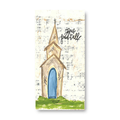 Jesus Paid It All - Wrapped Canvas