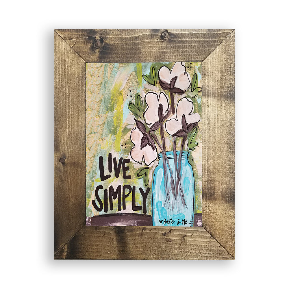 Live Simply 8" x 10" - Framed Art