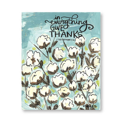 Give Thanks Cotton - Wrapped Canvas