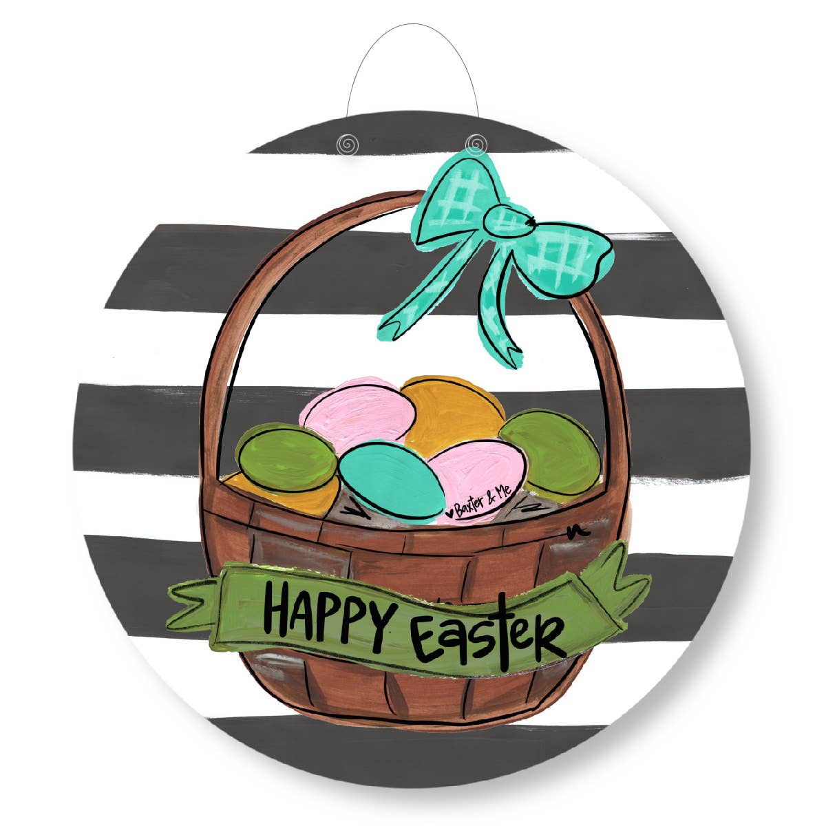 Happy Easter Basket Door Hanger