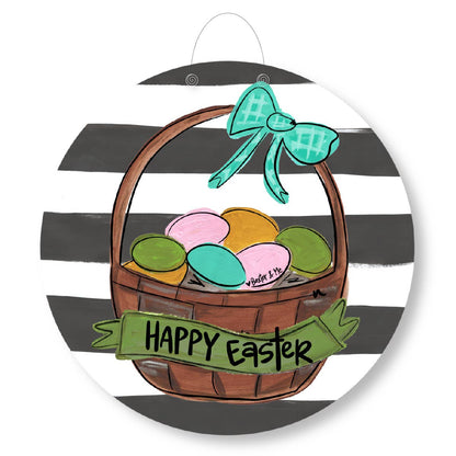 Happy Easter Basket Door Hanger