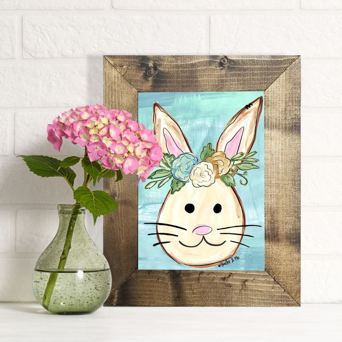 Bunny - 8" x 10", Framed Art