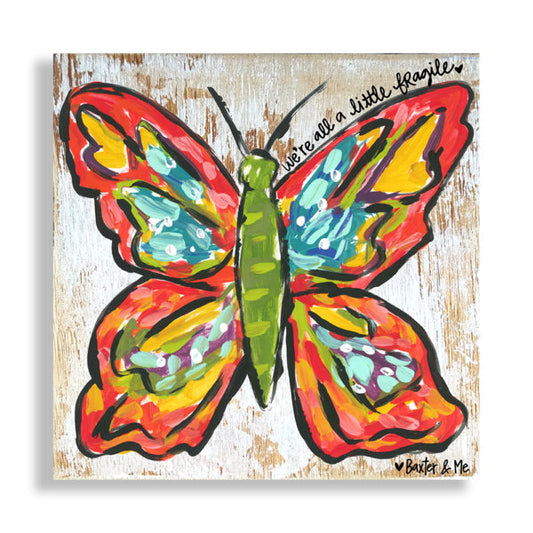 Fragile Butterfly - Wrapped Canvas