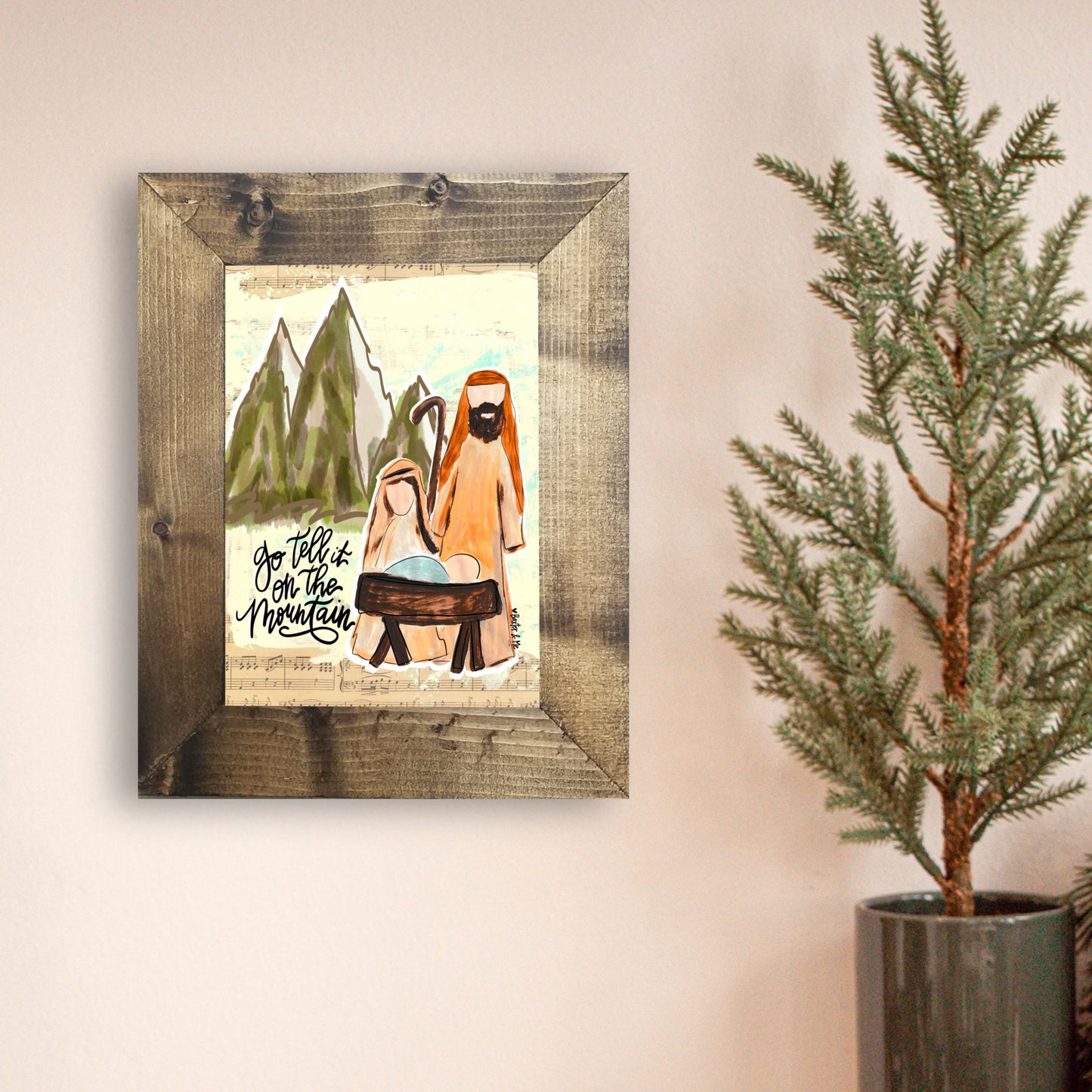 Go Tell it on the Mountain Nativity Framed Art