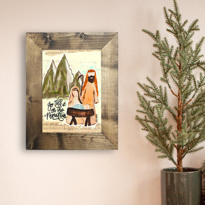 Go Tell it on the Mountain Nativity Framed Art