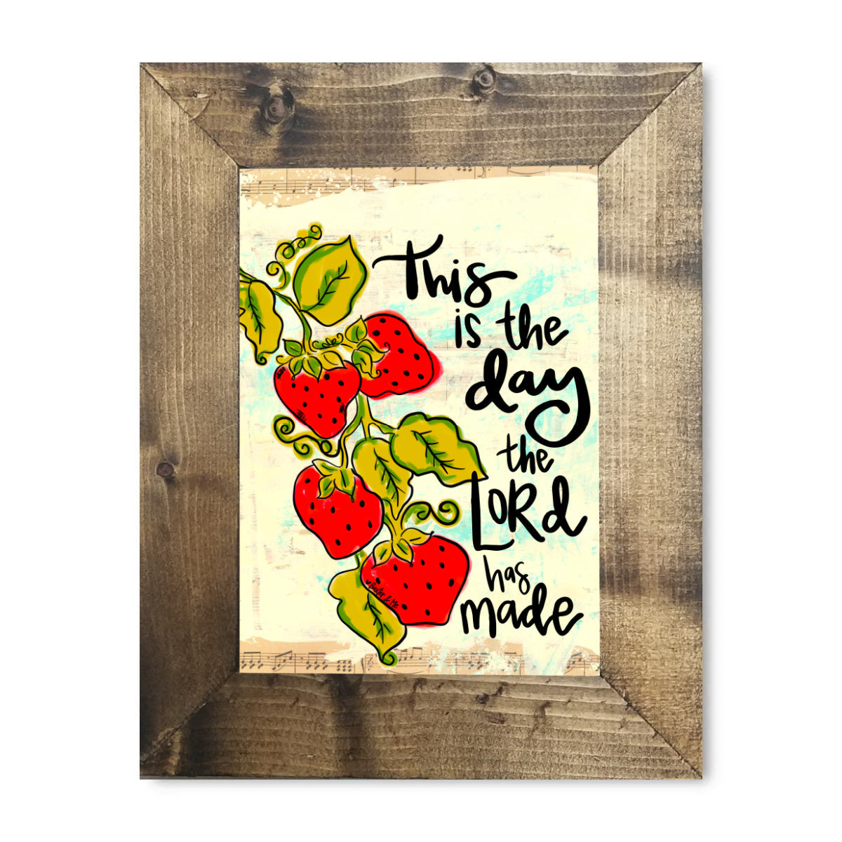 This is the Day Strawberry Vine Framed Art