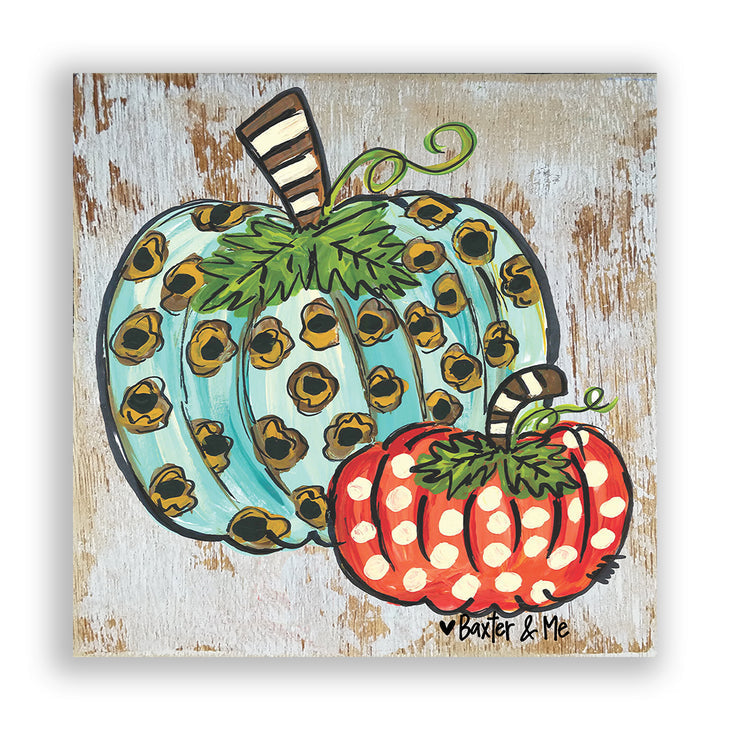 Funky Pumpkins - Wrapped Canvas