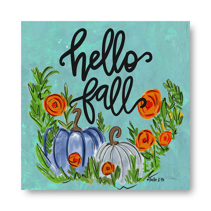 Hello Fall - Wrapped Canvas