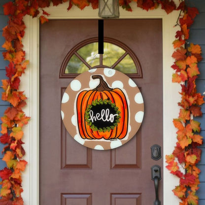 Hello Pumpkin Door Hanger