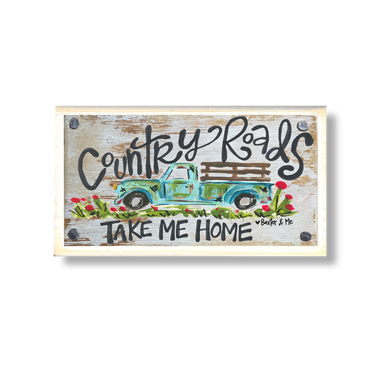 Country Roads Happy Block