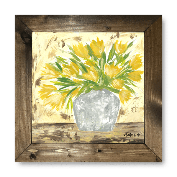 Yellow Tulips - Framed Art