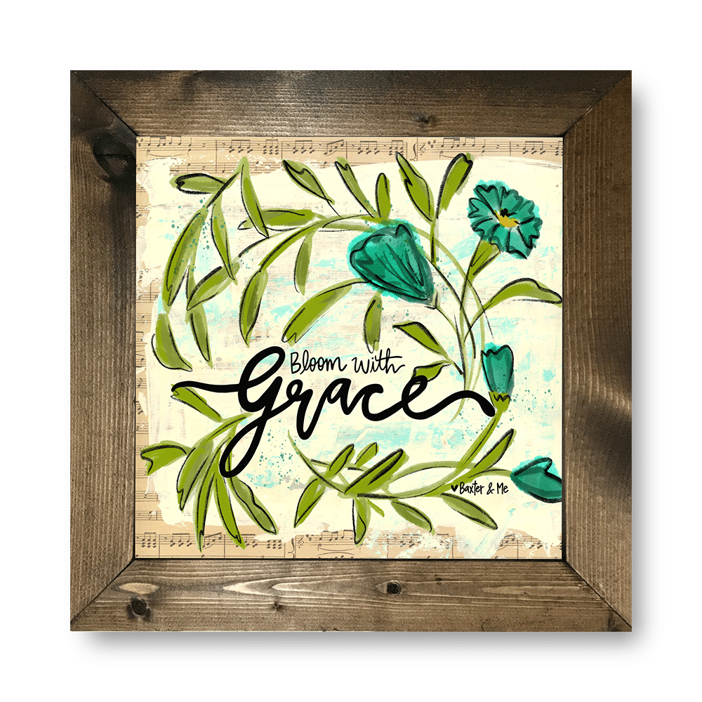 Bloom With Grace - Framed Art