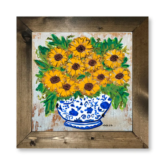 Sunflower Vase Framed Art