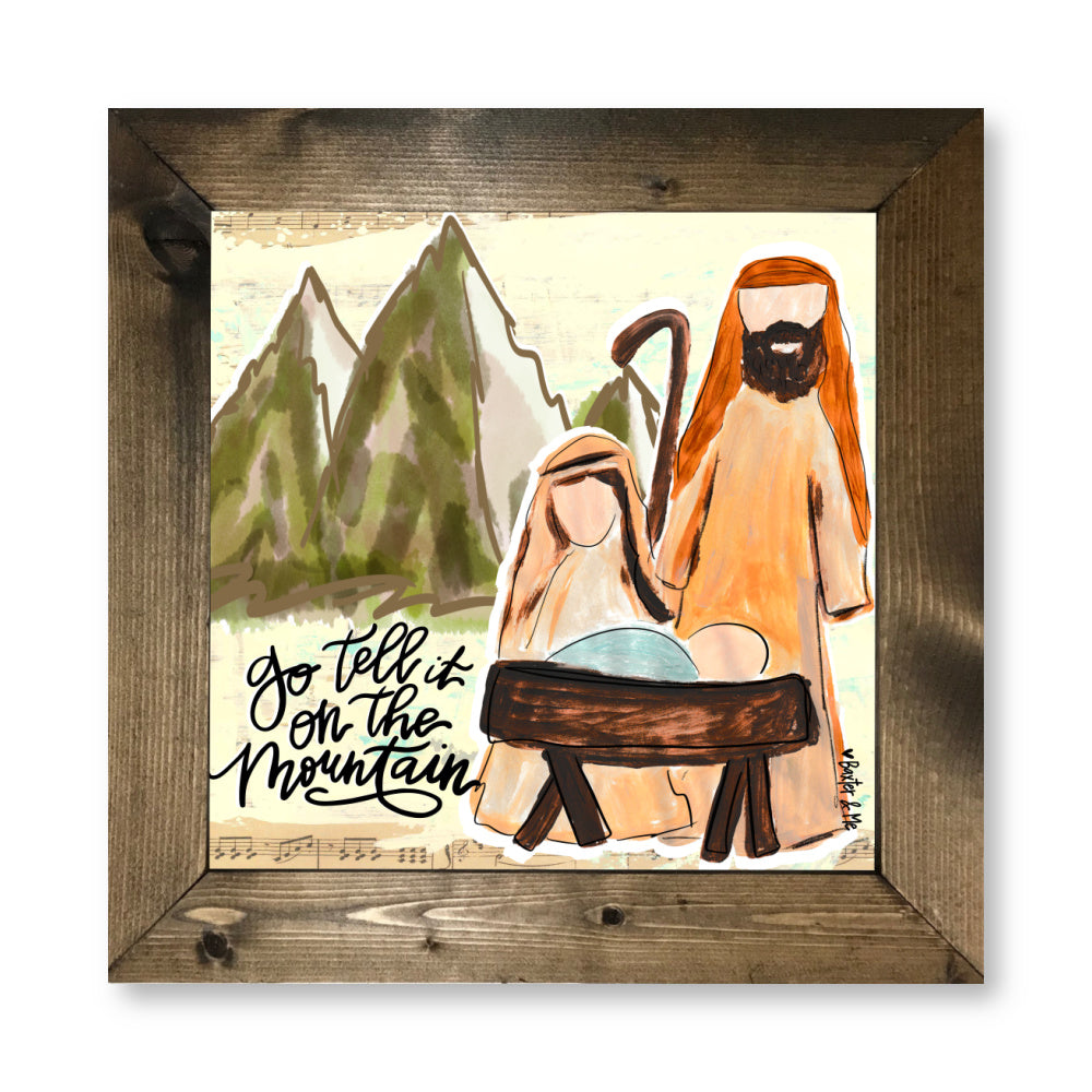 Go Tell it on the Mountain Nativity Framed Art