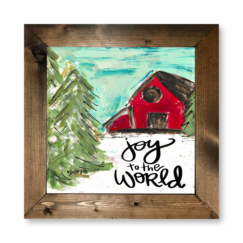 Joy to the World Barn Framed Art