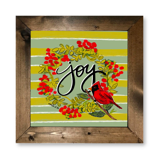 Joy Cardinal Framed Art