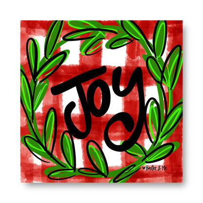 Joy Red Buffalo - Wrapped Canvas