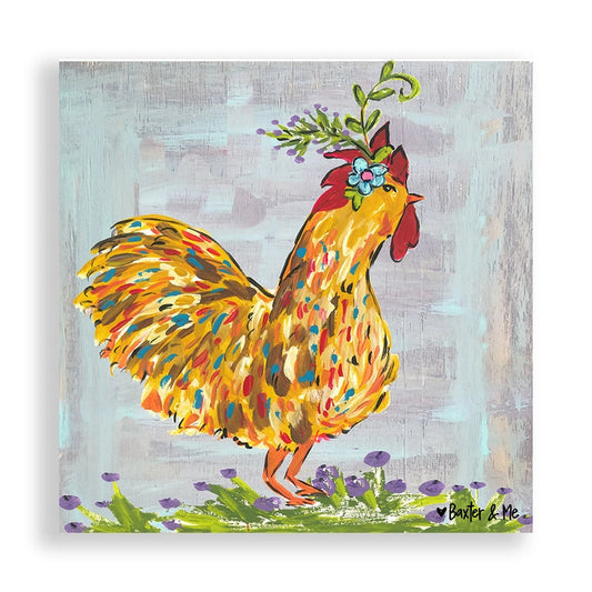 Boho Chicken - Wrapped Canvas