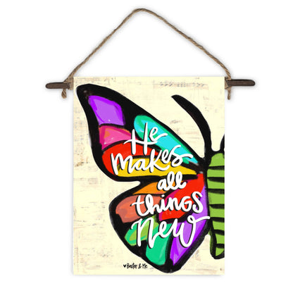 He Makes All Things New Butterfly Mini Wall Hanging