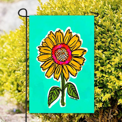 Happy Sunflower Garden Flag