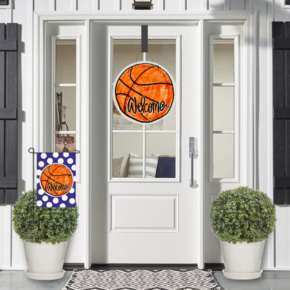 Welcome Basketball Door Hanger