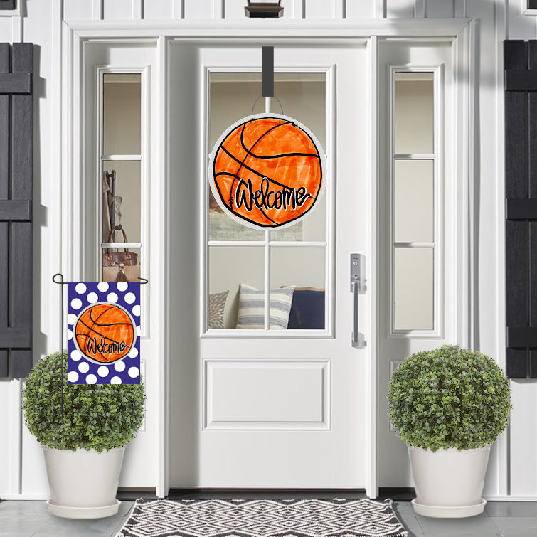 Welcome Basketball Door Hanger