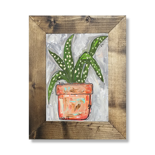 Aloe Planter - Framed Art, 8" x 10"