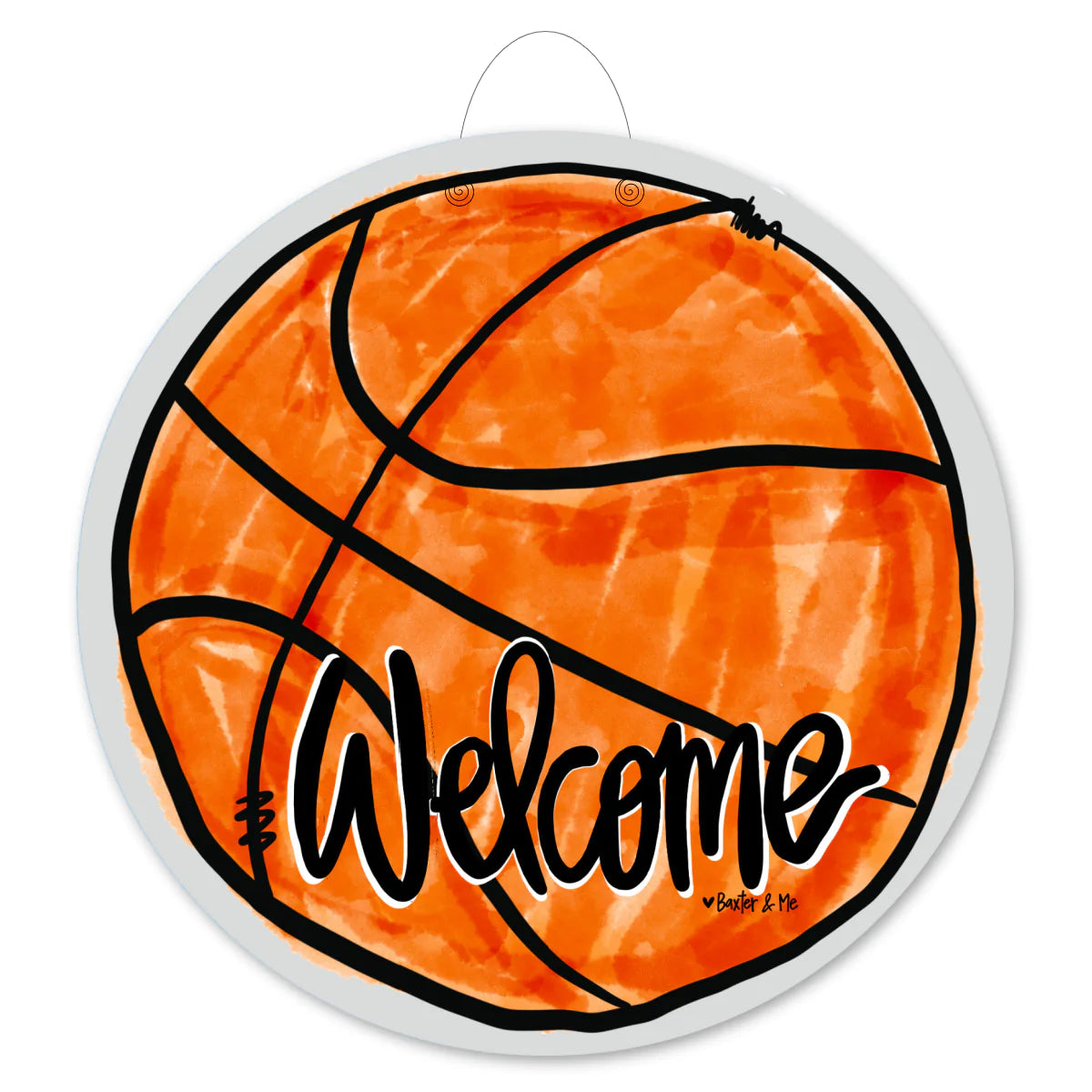 Welcome Basketball Door Hanger