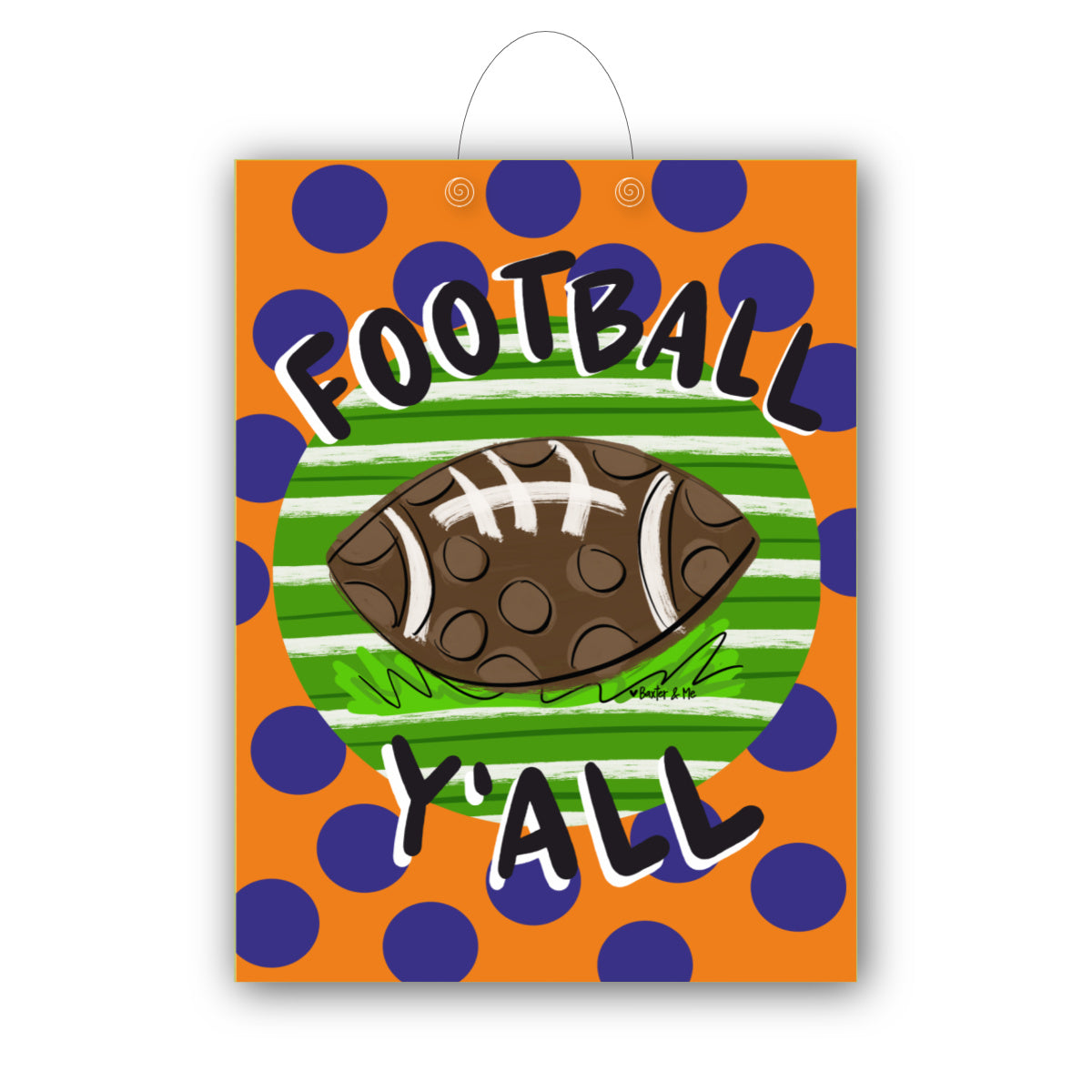 Football Team Colors Door Hanger