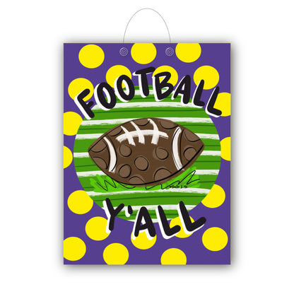 Football Team Colors Door Hanger