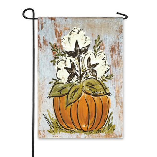 Cotton Pumpkin Garden Flag