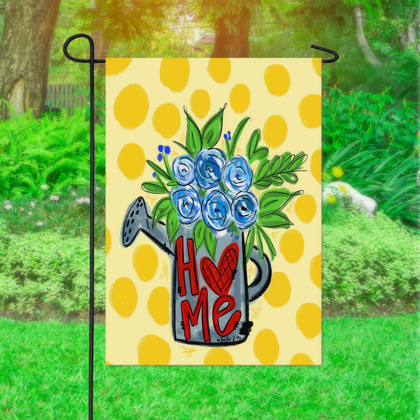 Home Flower Can Garden Flag