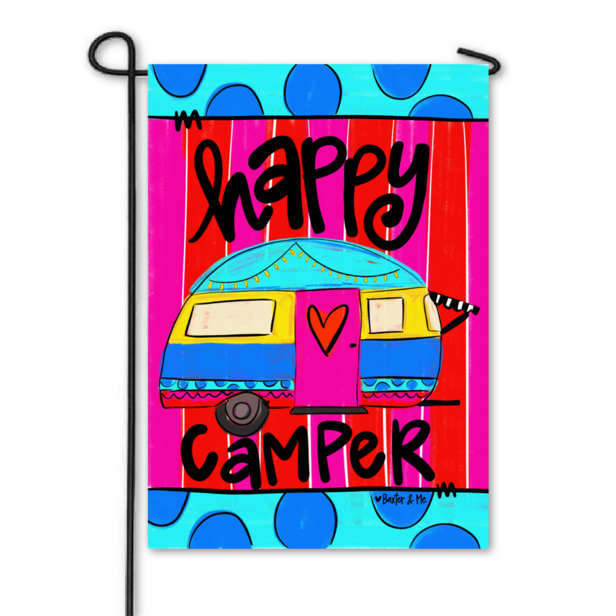 Happy Camper Garden Flag