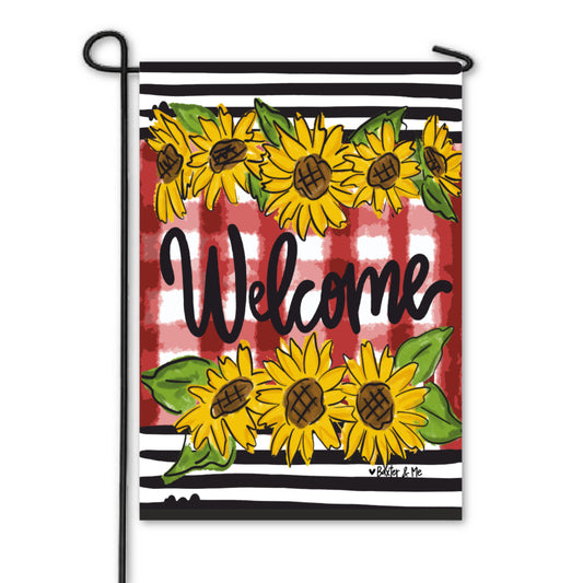 Welcome Sunflowers Garden Flag