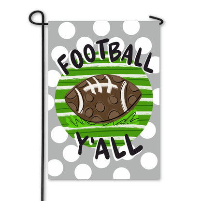 Football Y'all Garden Flag
