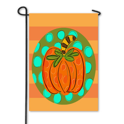 Speckled Pumpkin Garden Flag