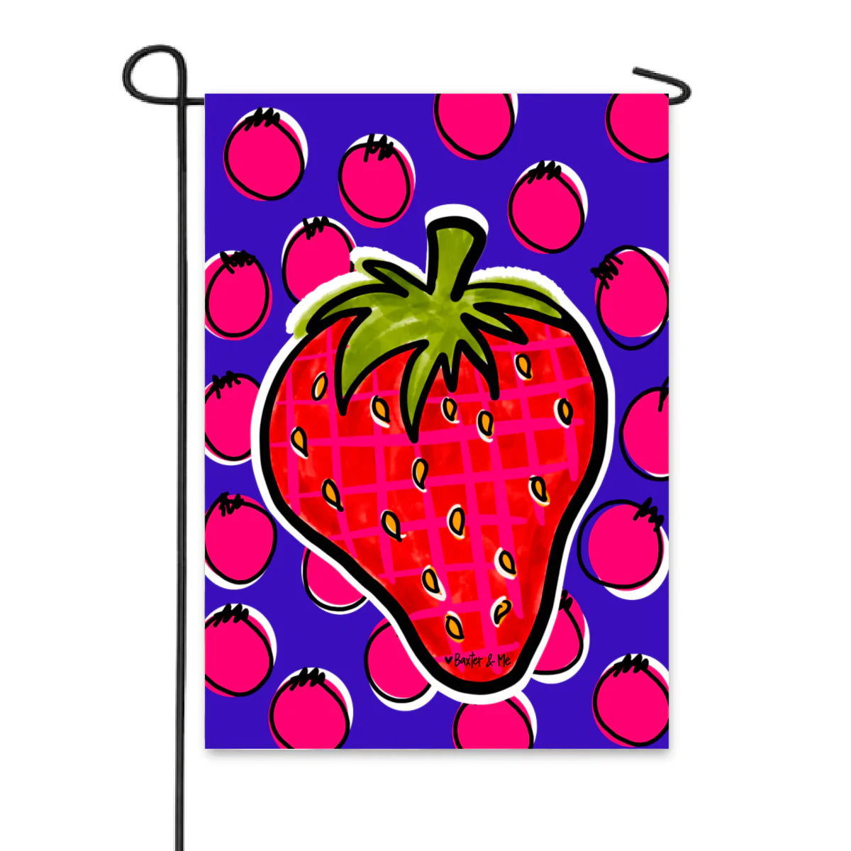 Strawberry Fun Garden Flag